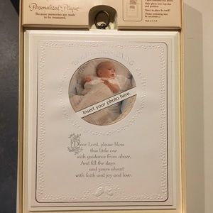 Vintage Baby Christening wall decor